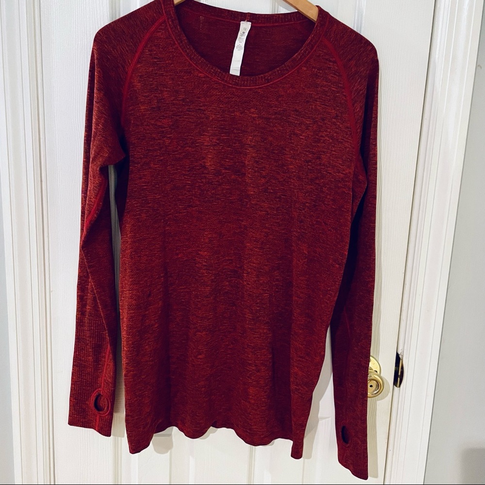 lululemon athletica Burgundy Long Sleeve Top - Picture 5 of 9
